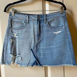 NWOT American Eagle hi rise festival mini jeans skirt